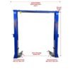Race Tools Direct 11,000 lb. Direct Drive, Overhead 2 Post Lift- Bi-Symmetric Arms
