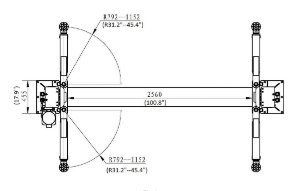 RTD9FCX-Arm-Layout-600x383-1.png Race Tools Direct 9,000 lb. Capacity, Base Plate 2 Post Lift