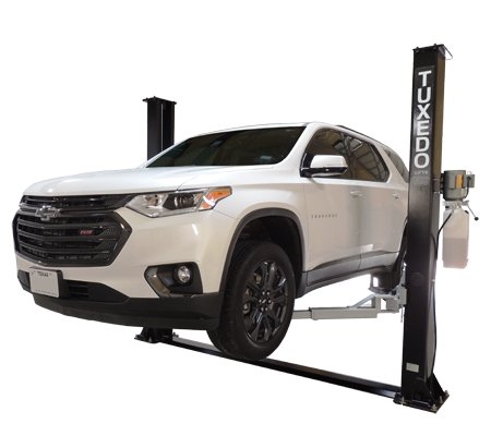 TP9KF-TUX-3.jpg Tuxedo 9,000 lb. Capacity, Base Plate 2 Post Lift